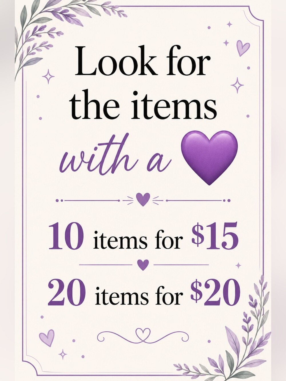 Bundle Items With A 💜